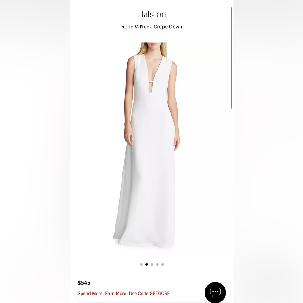 Halston gown, size 4, new with tags.